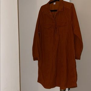Burnt Orange cord Old Navy Dress